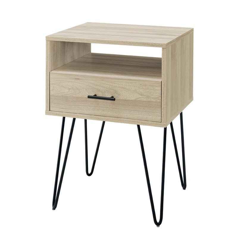 Rustic Living Lounge Center Side Hairpin Table (Birch Touch)