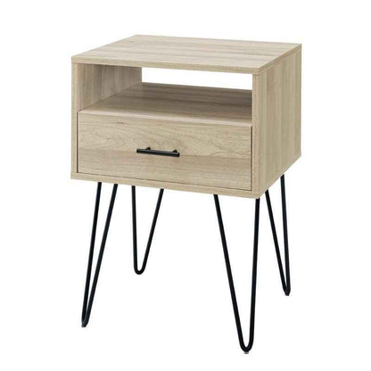 Rustic Living Lounge Center Side Hairpin Table (Birch Touch)