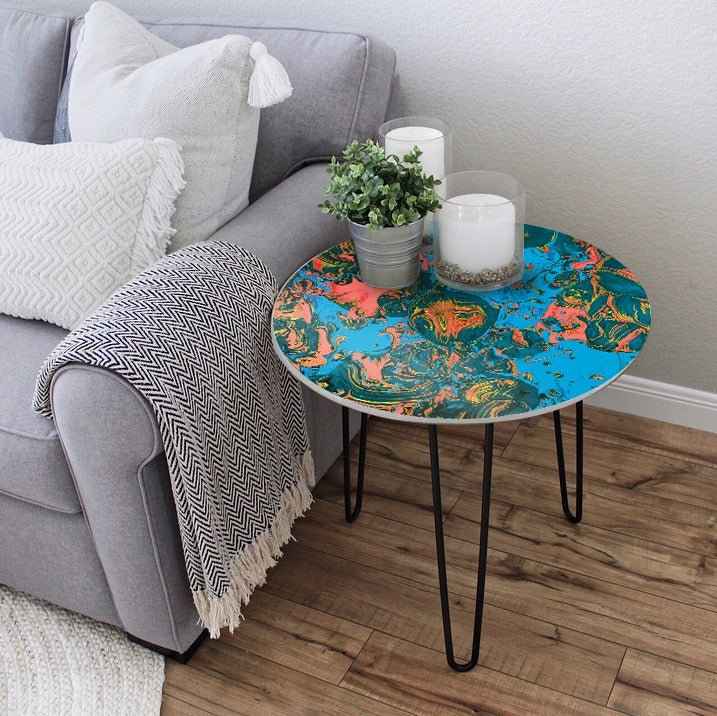 Shining Pool Living Lounge Center Side Sofa Hairpin Table