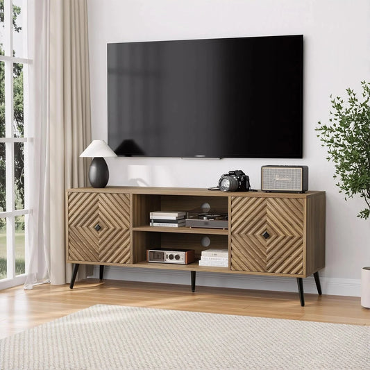 Smuxee Living Lounge LED Media Console Table