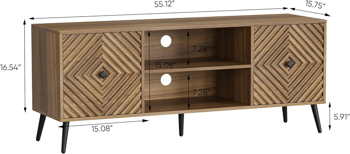 Smuxee Living Lounge LED Media Console Table