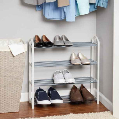 Streamline Metal Shoe Organizer Rack (4 Tier )