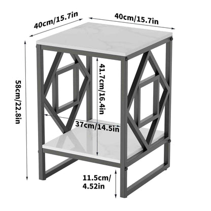 Tanzy Triangle Side Table Nightstand Bedside Table