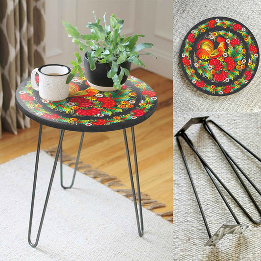 The Roosters Living Lounge Center Side Hairpin Coffee Table
