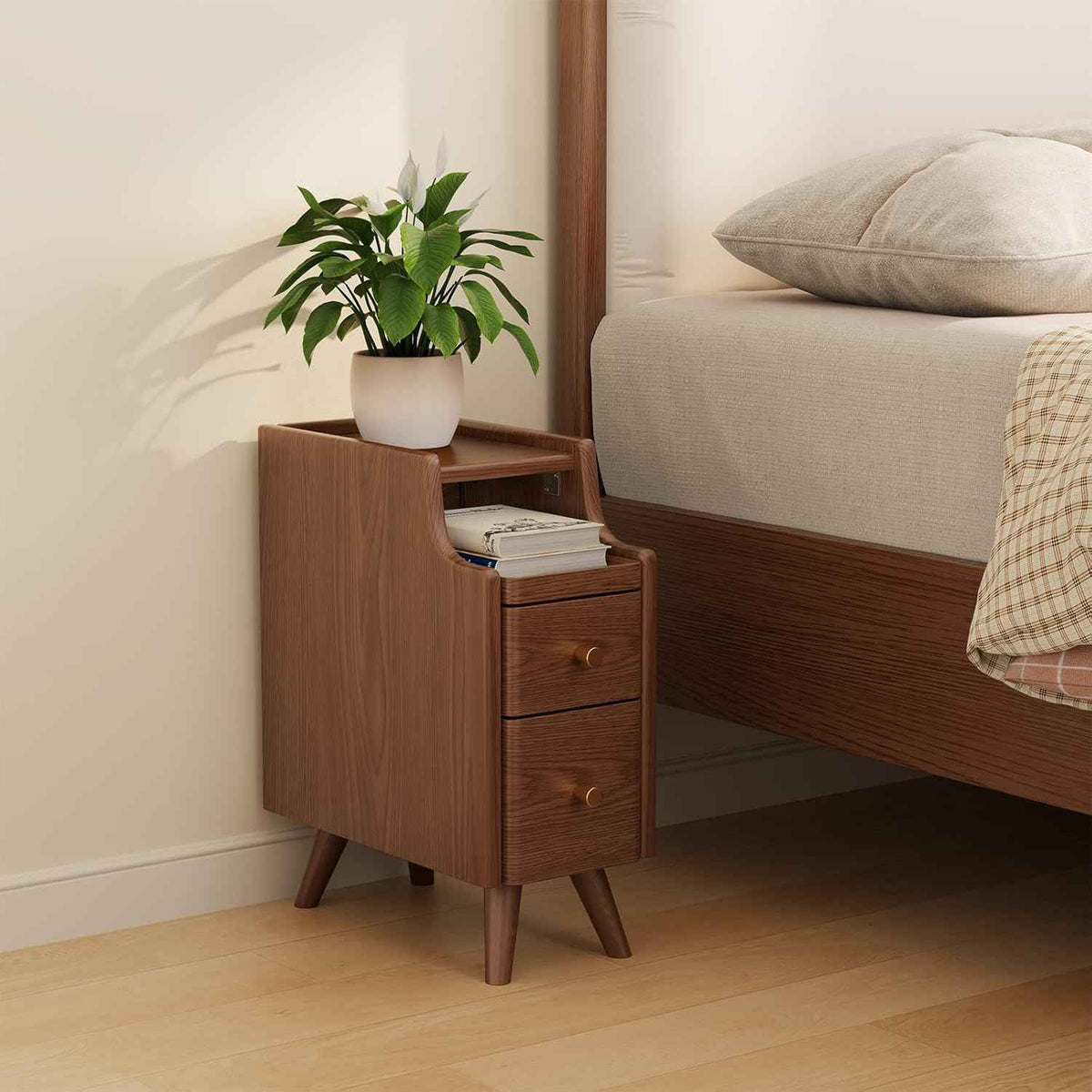Titizera Nightstand Wooden Side Table