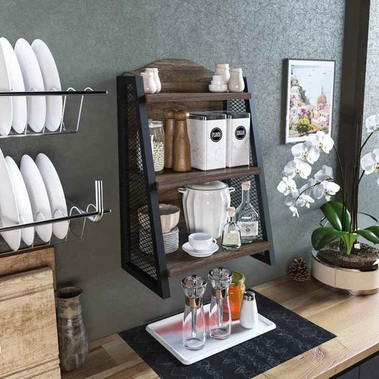 Trestle Modern Spice Coffee Kitchen Organizer Storage Rack