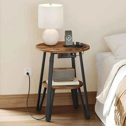 Hansora Sofa Bedside Charging End Side Table