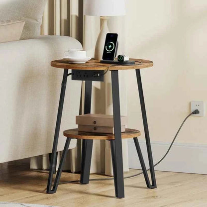 Hansora Sofa Bedside Charging End Side Table