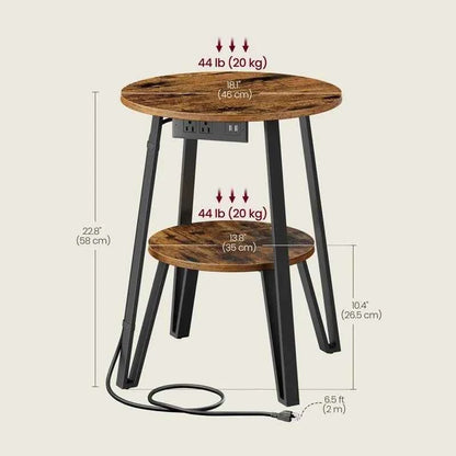 Hansora Sofa Bedside Charging End Side Table