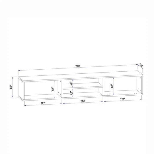 Waco Floating TV Stand Wall Mount Media Console Modern Table