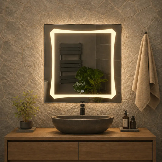 Modern Wall Mirror with Lights for Bathroom Vanity
