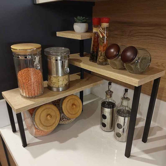 Ziggy Zone Corner Kitchen Spice Salt Organizer Storage Shelf Rack